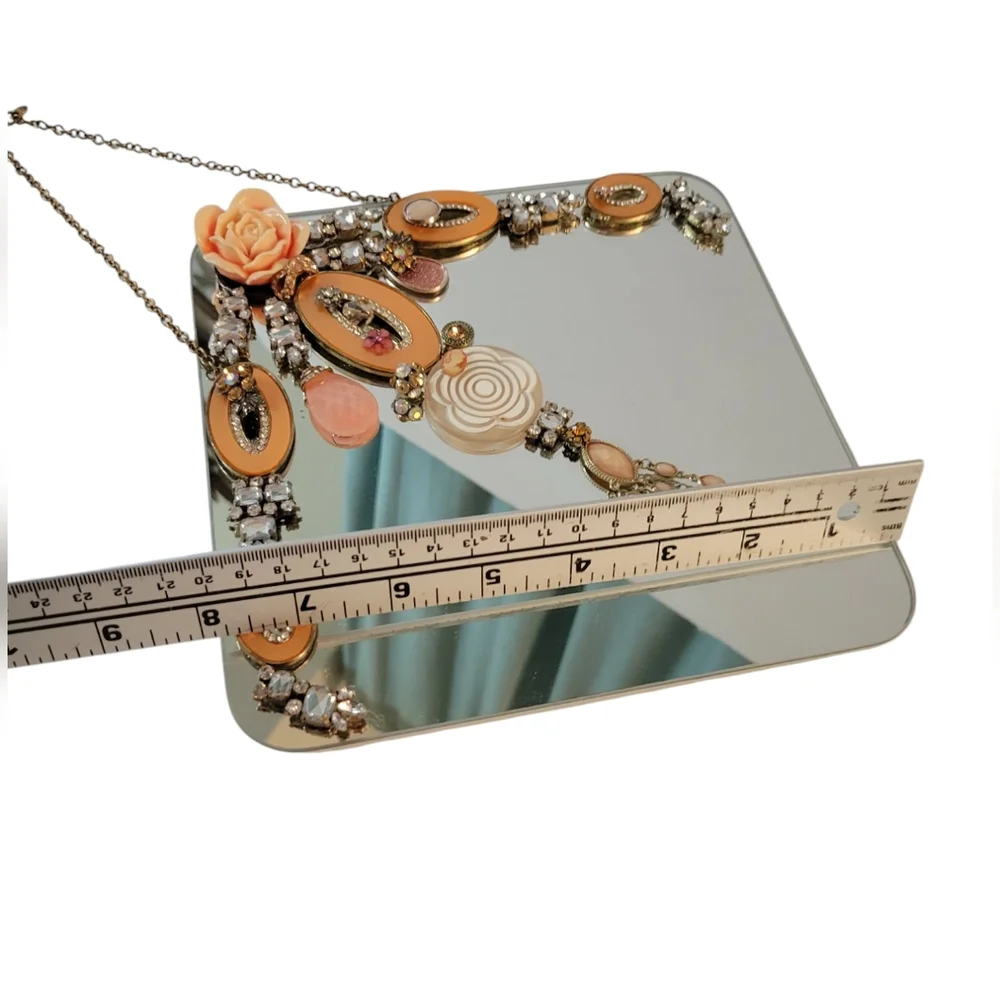Accent Hanging Mirror Upcycled Jewelry